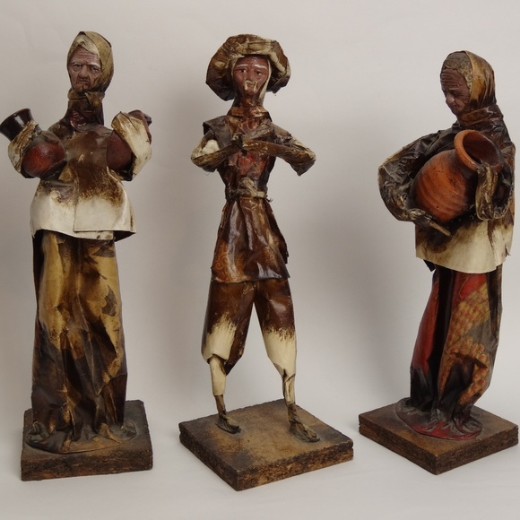 vintage mexican paper mache dolls